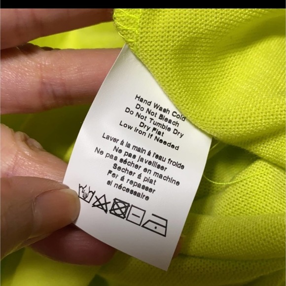All In Favor Neon Yellow Mock Neck Sweatshirt Size Small - Picture 5 of 7
